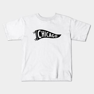 Chicago Pennant - White Kids T-Shirt